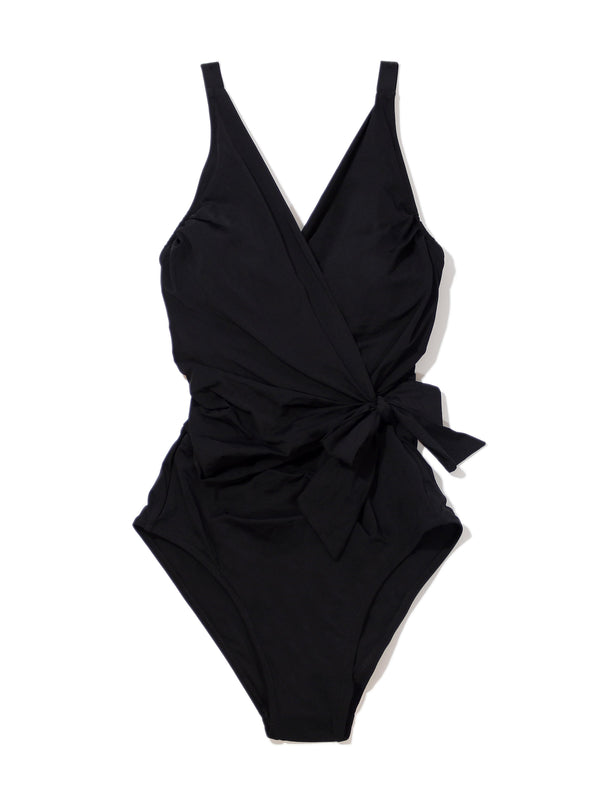 Hanky Panky Wide Strap Wrap One Piece Swimsuit Black