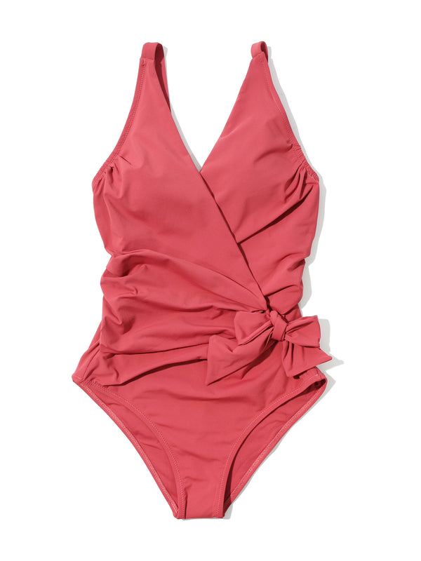 Hanky Panky Wide Strap Wrap One Piece Swimsuit Sunbaked Red Sale