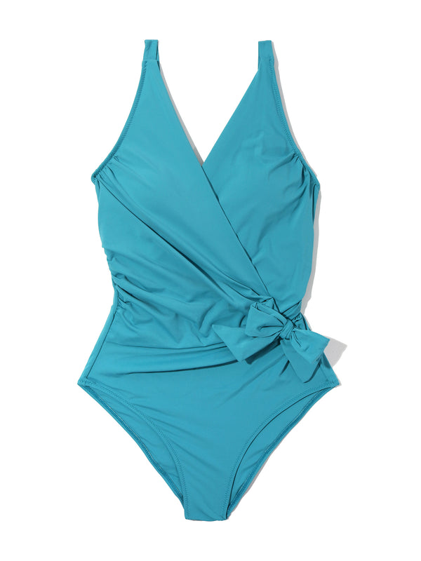 Hanky Panky Wide Strap Wrap One Piece Swimsuit Tahiti Teal Sale