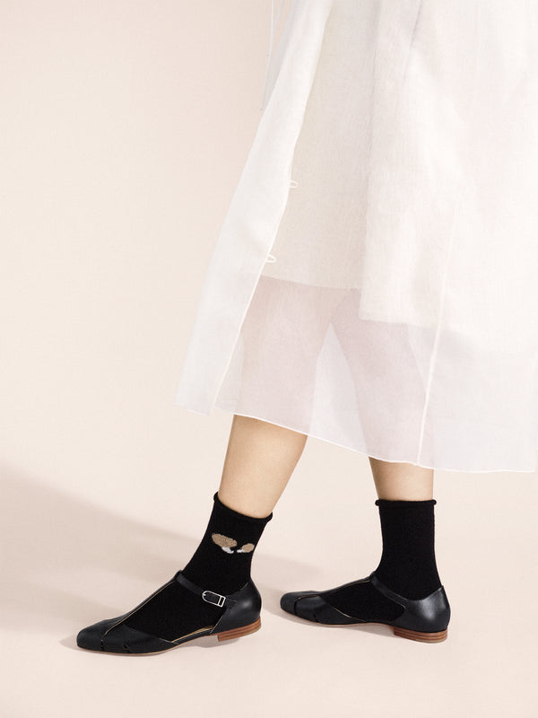 Hansel From Basel Bella Mushroom Cashmere Crew Black