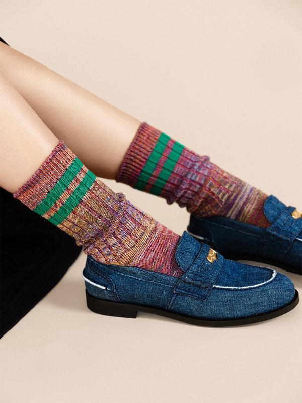 Hansel From Basel Cosmic Space Dye Varsity Crew Emerald