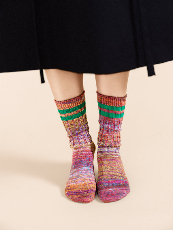 Hansel From Basel Cosmic Space Dye Varsity Crew Emerald