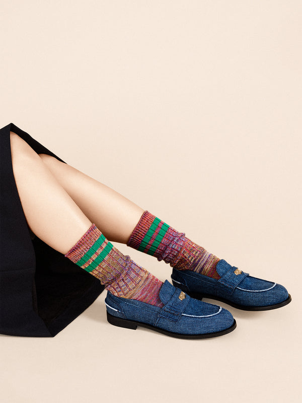 Hansel From Basel Cosmic Space Dye Varsity Crew Emerald