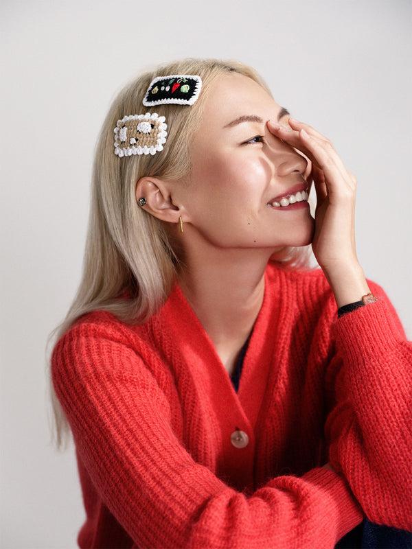 Hansel From Basel Farm Times Crochet Hair Clips Camel