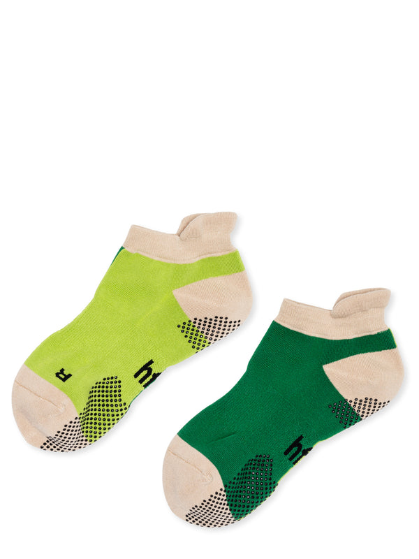 Hansel From Basel Half + Half Sporty Grip Ankle Socks Black