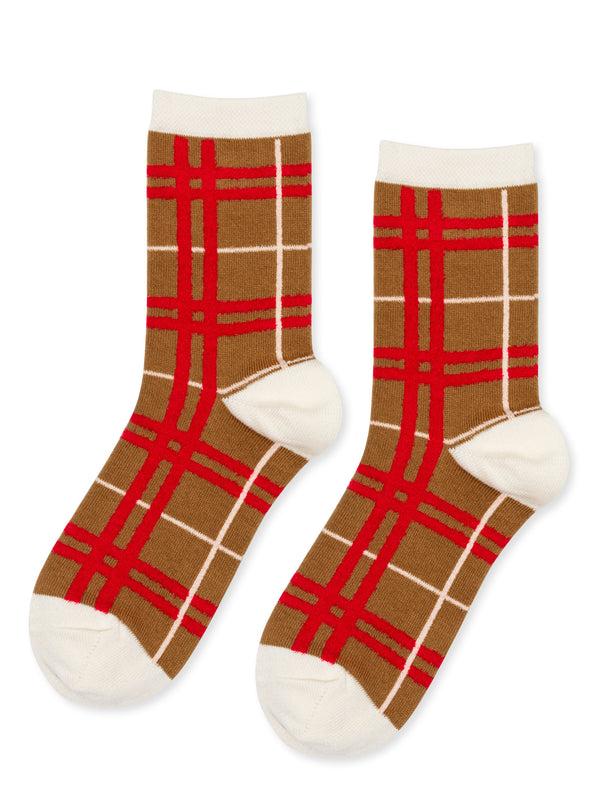 Hansel From Basel Boucle Plaid Crew Ivory