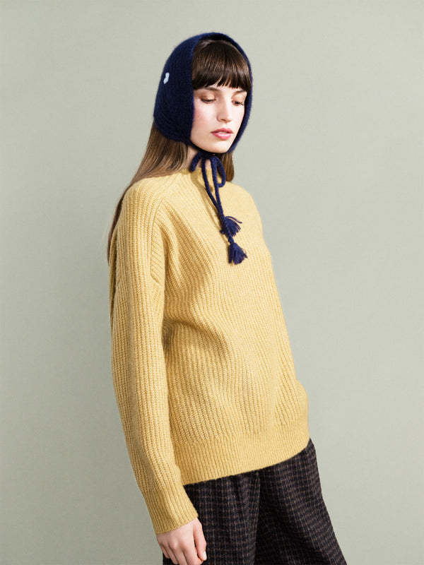 Hansel From Basel Cashmere Love Headscarf Navy