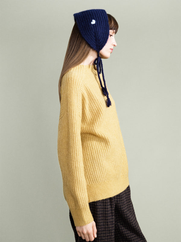 Hansel From Basel Cashmere Love Headscarf Navy