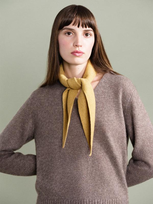 hansel From Basel Cashmere Triangle Scarf Amber