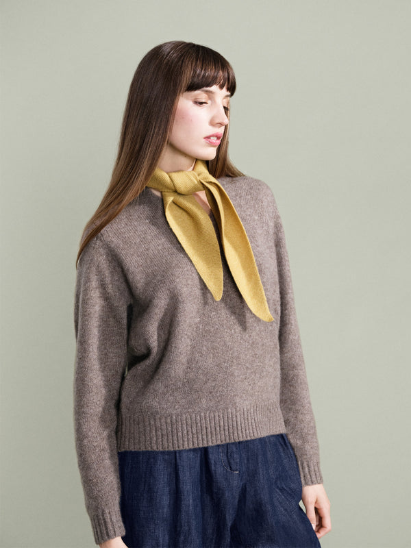 hansel from basel Cashmere Triangle Scarf amber