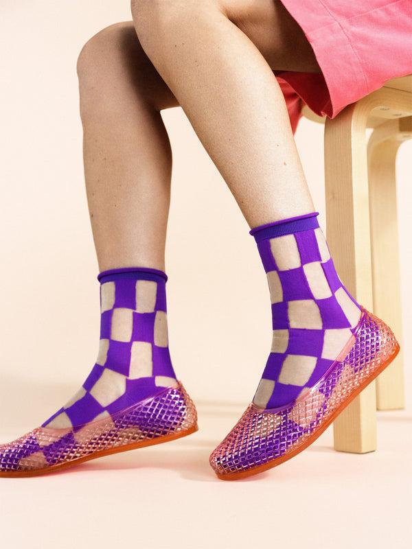 Hansel From Basel Chucks Sheer Short Crew Purple