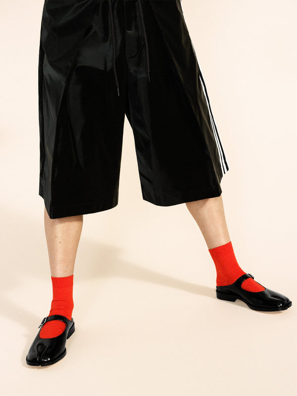 Hansel From Basel Cotton Tabi Short Crew Poppy Red