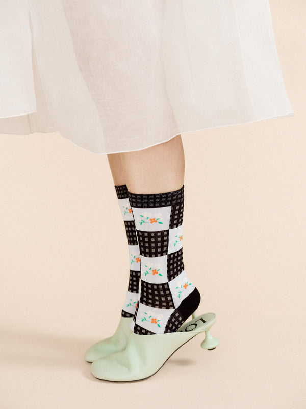 hansel from basel Country Gingham Crew black