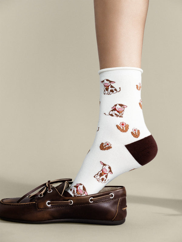 Hansel From Basel Cow In The Meadow Crew Ivory