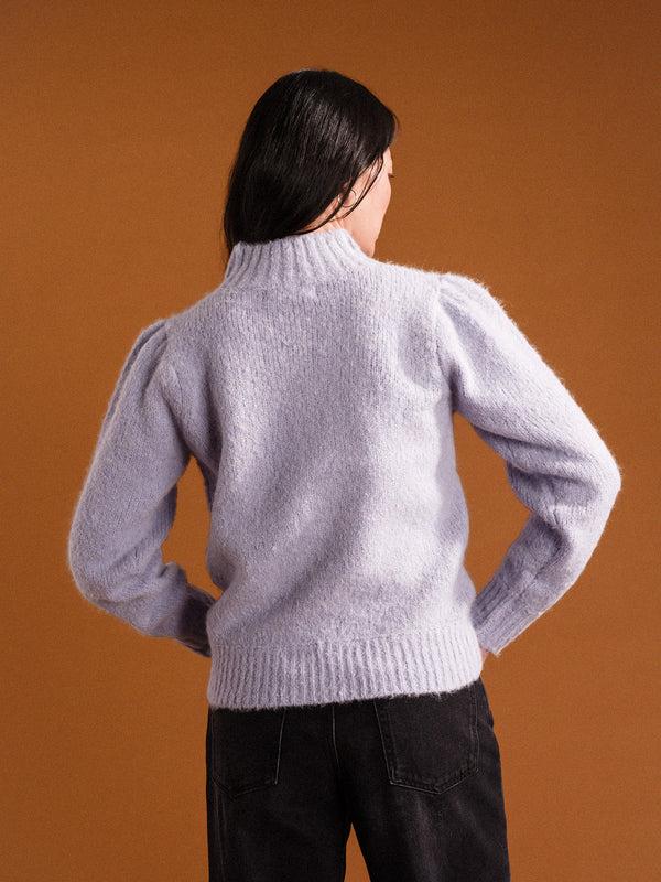 Hansel From Basel Fleur Solid Pullover Periwinkle