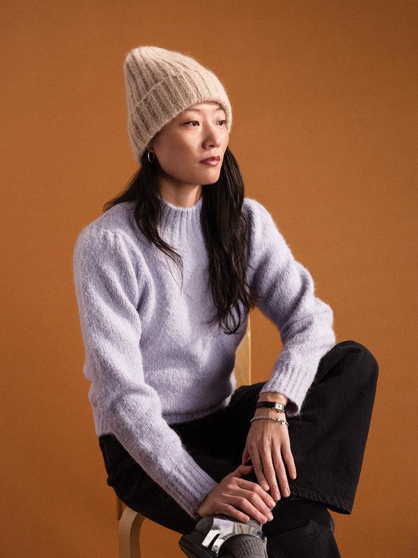 Hansel From Basel Fleur Solid Pullover Periwinkle