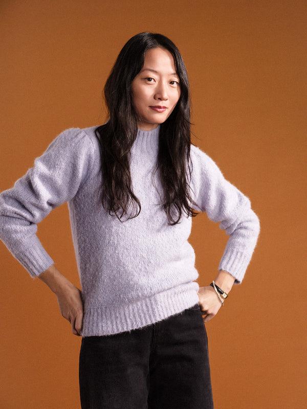 hansel from basel Fleur Solid Pullover periwinkle