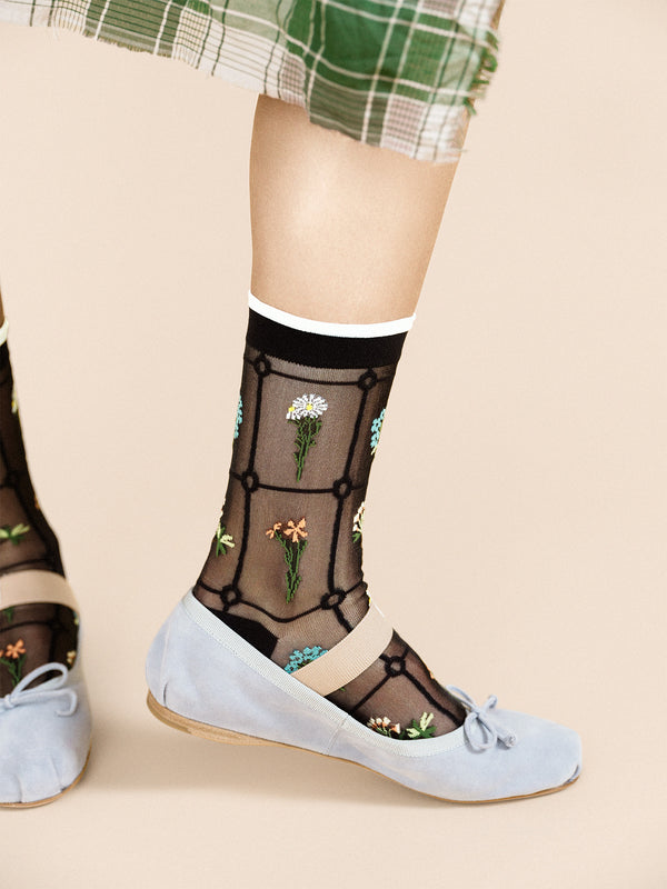 Hansel From Basel Horticulture Sheer Crew Black