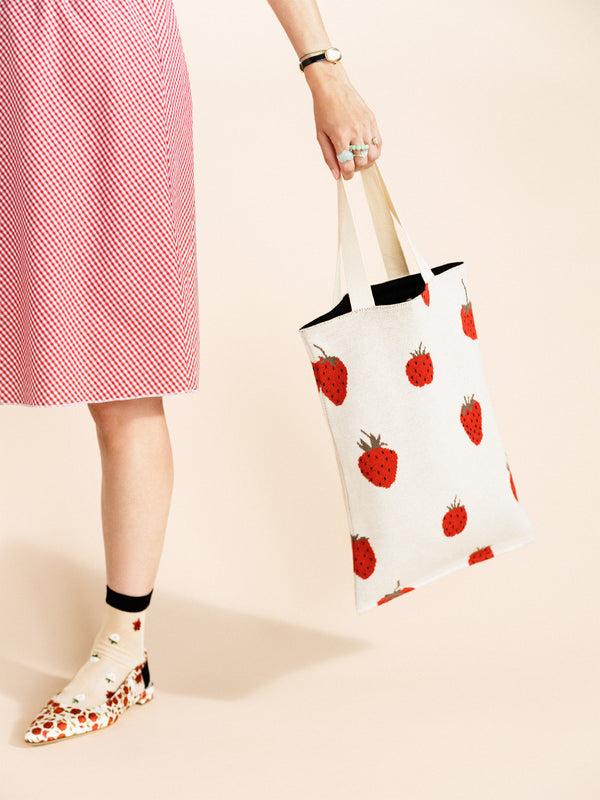 hansel from basel Ichigo Tote Bag ivory