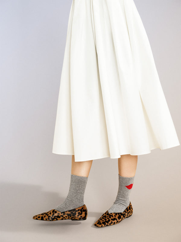 Hansel From Basel Lips Cashmere Crew Grey