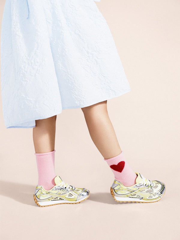 Hansel From Basel Love Cashmere Crew Pink