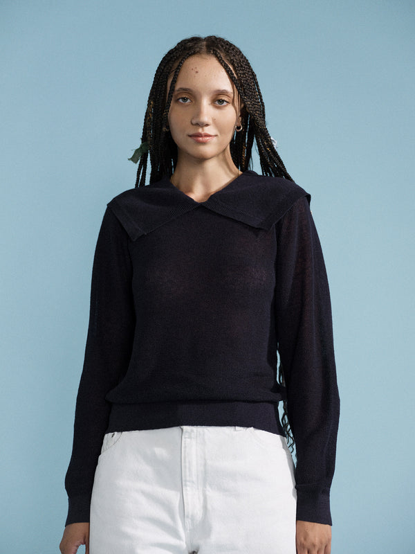 Hansel From Basel Maggie Sailor Sweater Midnight