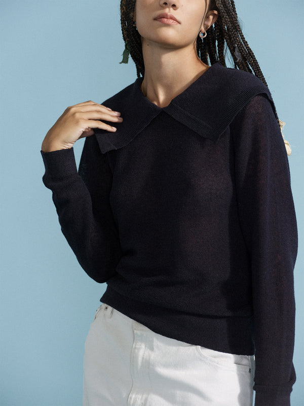 Hansel From Basel Maggie Sailor Sweater Midnight