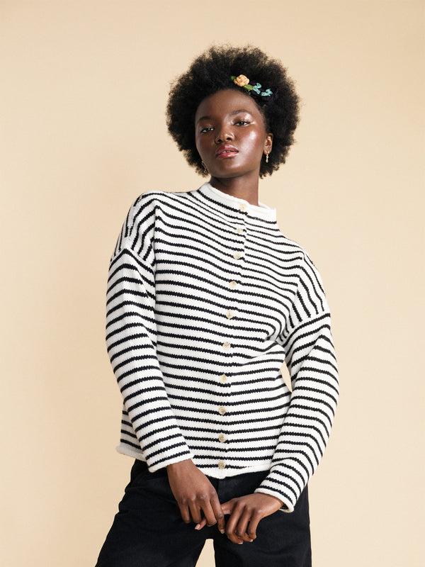 Hansel From Basel Masson Striped Cardigan Stripe