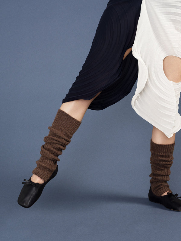 Hansel From Basel Mushy Ribbed Legwarmer Chocolate