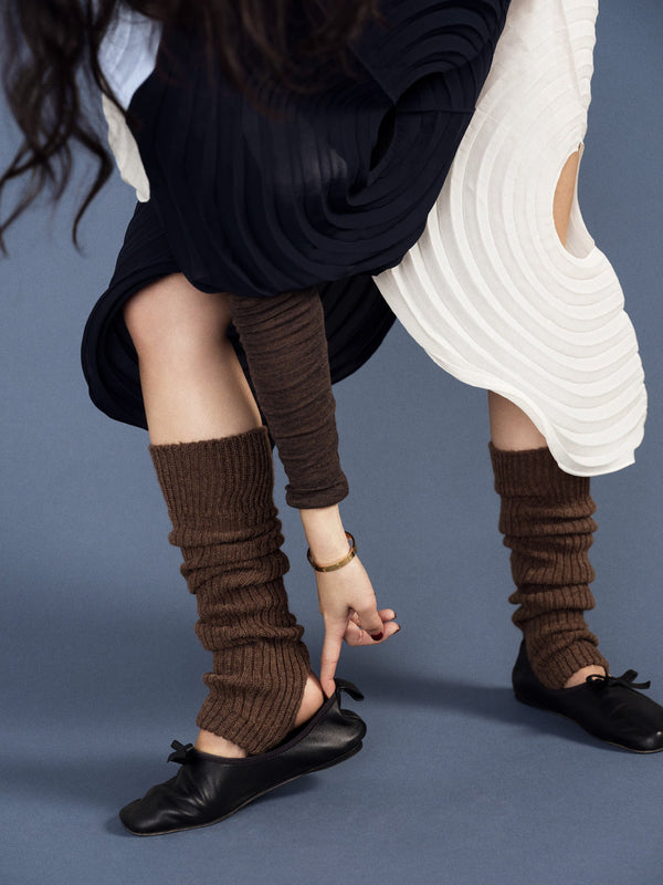 Hansel From Basel Mushy Ribbed Legwarmer Chocolate