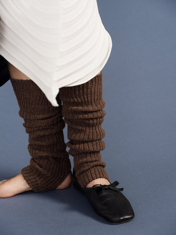 Hansel From Basel Mushy Ribbed Legwarmer Chocolate