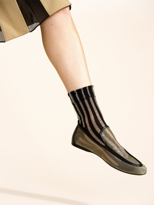 Hansel From Basel Mykonos Sheer Short Crew Black