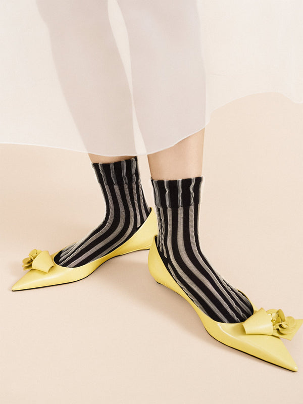 Hansel From Basel Mykonos Sheer Short Crew Black