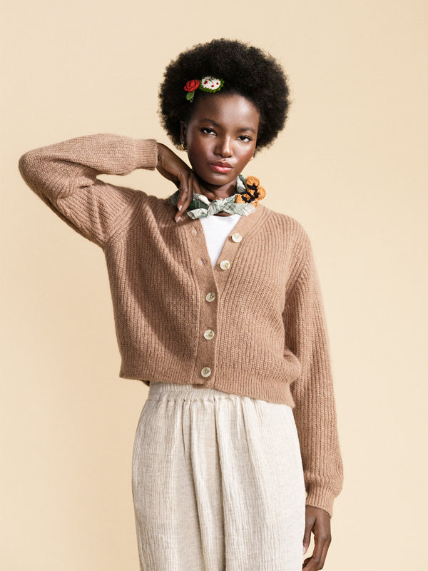 hansel from basel Nia Shrunken Cardigan camel