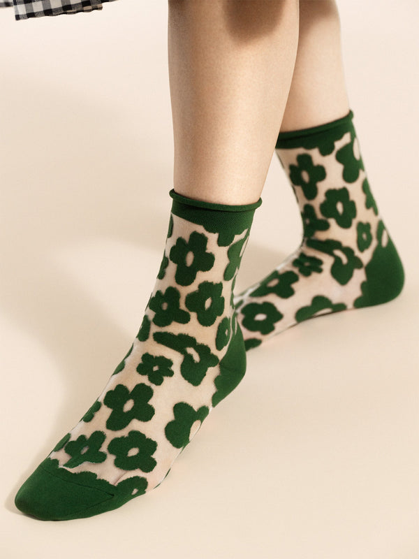 Hansel From Basel Pop Sheer Short Crew Pine