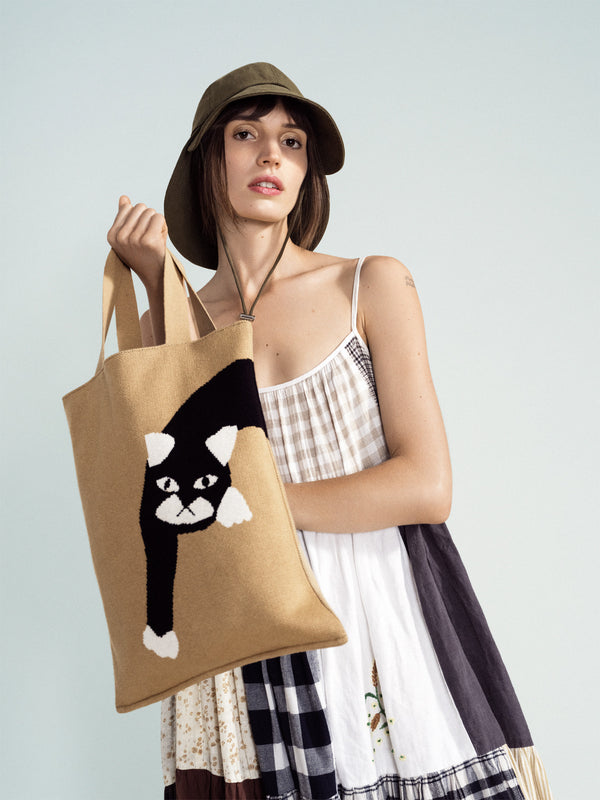 hansel from basel Pounce Tote Bag camel