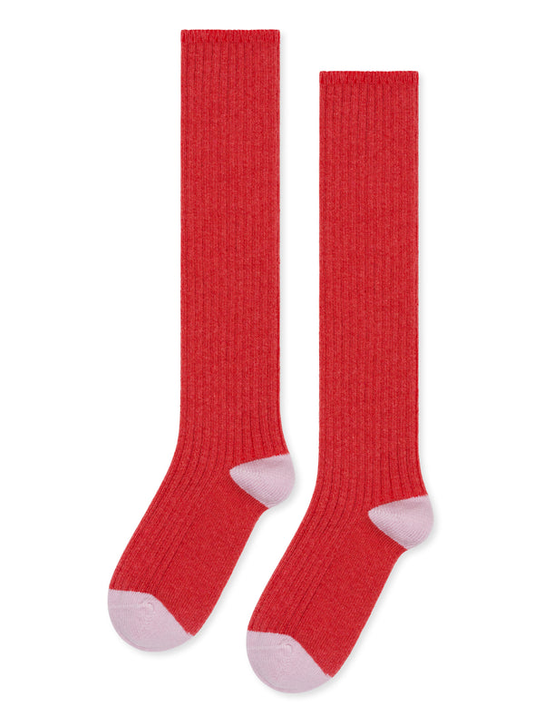 hansel from basel Rib Cashmere Knee Hi scarlet