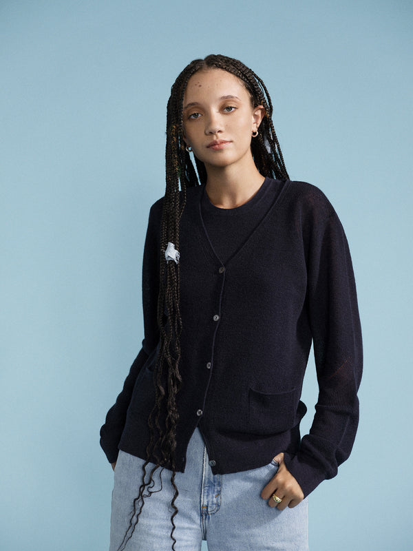 hansel from basel Rose Cardigan midnight