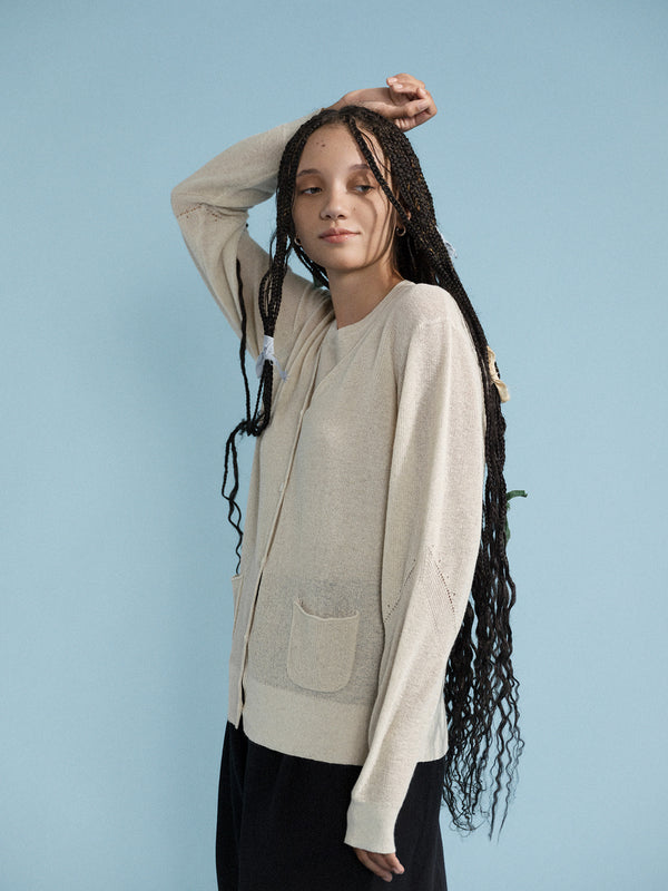 Hansel From Basel Rose Cardigan Sand