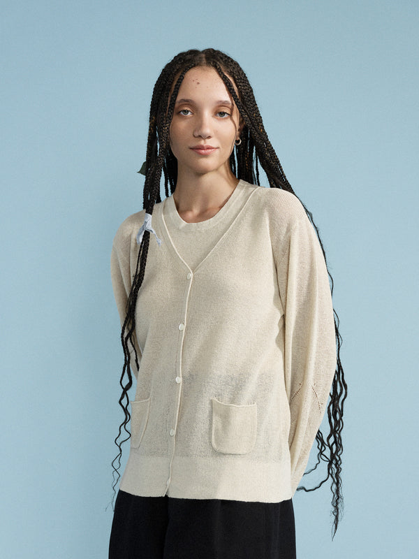 hansel from basel Rose Cardigan sand