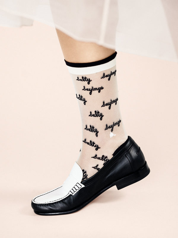 Hansel From Basel Salty Sayings Sheer Crew Nude