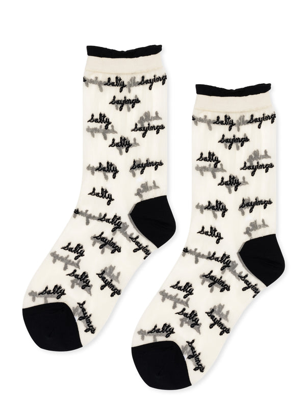 hansel from basel Salty Sayings Sheer Crew nude