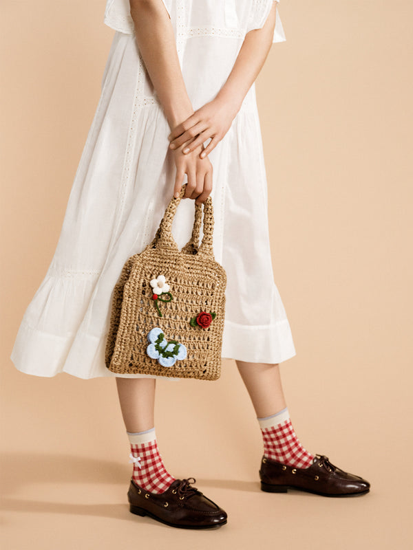 hansel from basel Santorini Crochet Bag natural