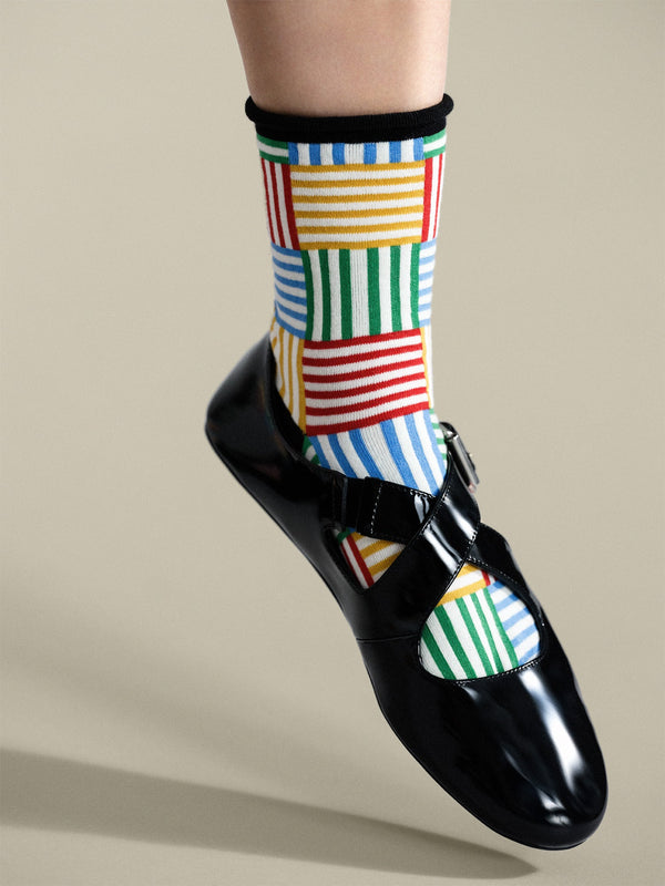 Hansel From Basel Striped Tile Crew Multi