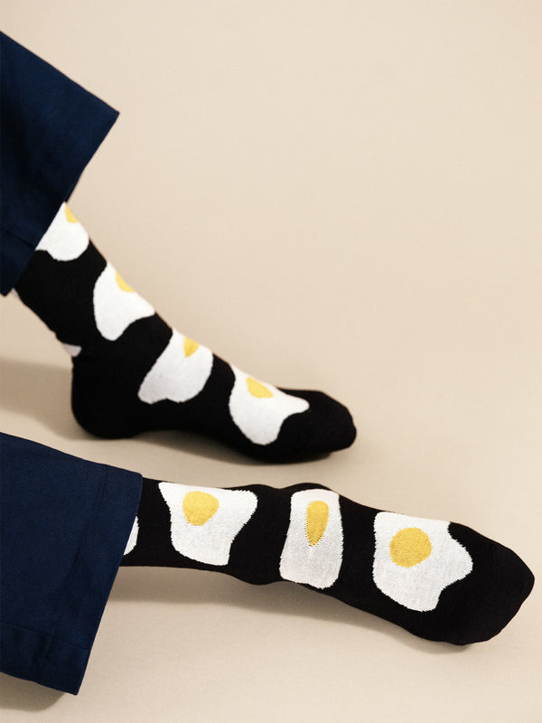 Hansel From Basel Sunny Side Up Men's Crew Black