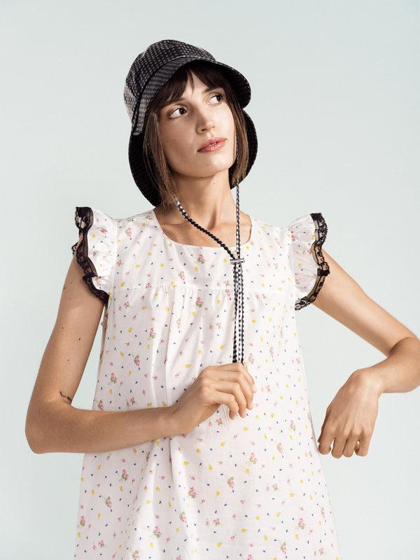 hansel from basel Tulip Bucket Hat black gingham