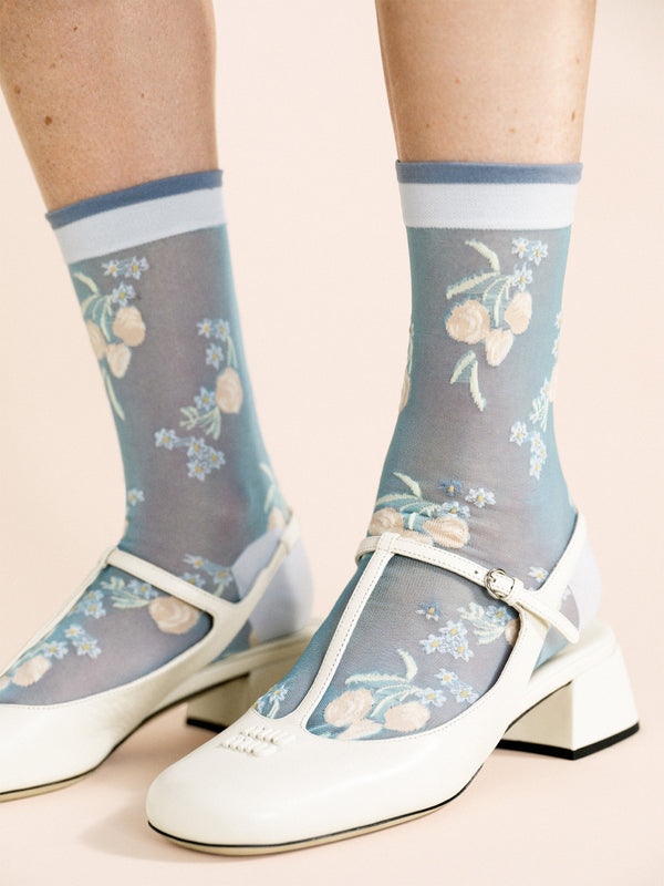 Hansel From Basel Wanda Sheer Crew Blue