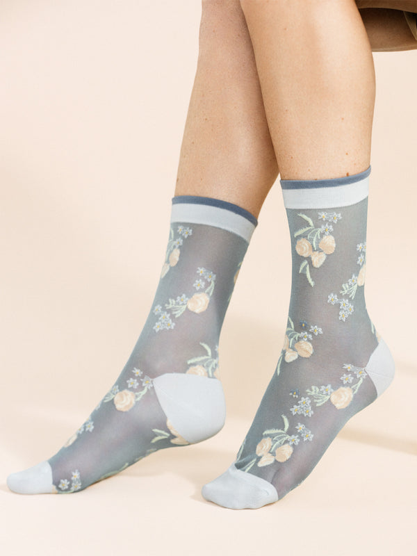 Hansel From Basel Wanda Sheer Crew Blue