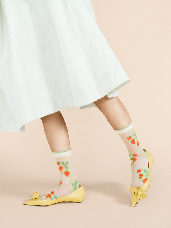 Hansel From Basel Wild Strawberry Sheer Crew Sheer