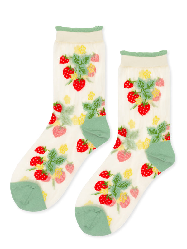 hansel from basel Wild Strawberry Sheer Crew sheer